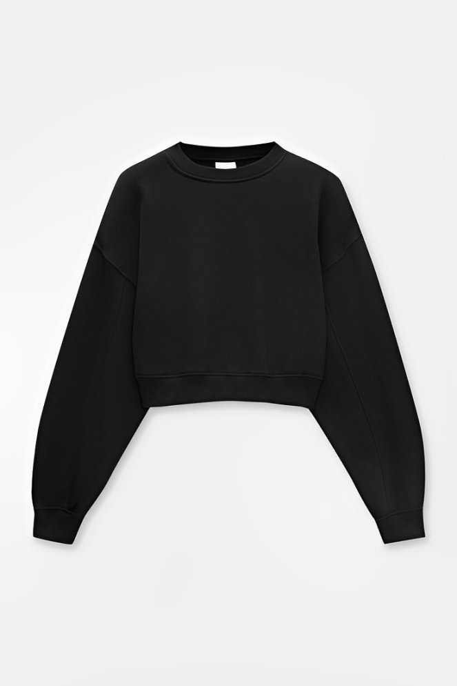 Black Crop Sweatshirt