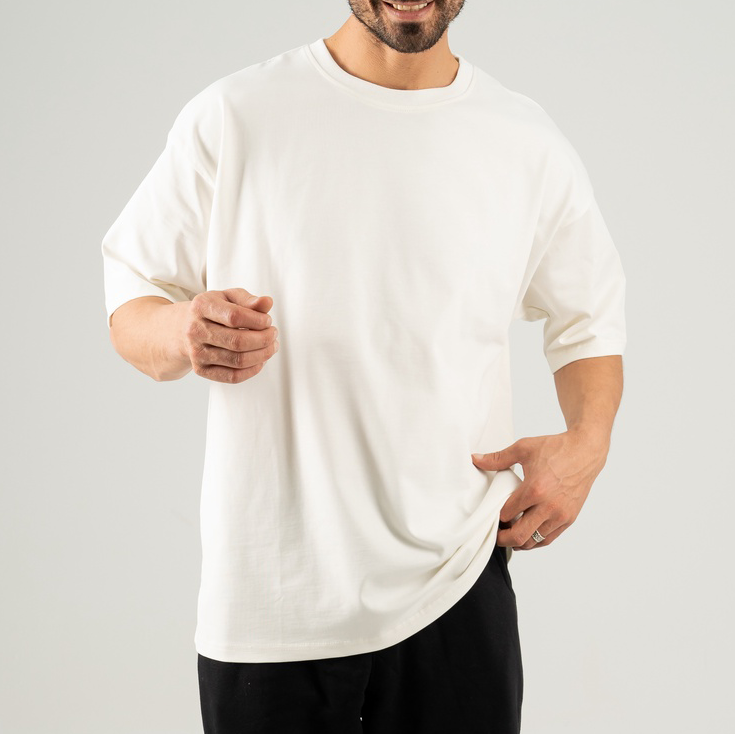 White Oversized unisex t-shirt