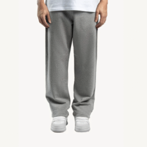 Grey wide leg basic Sweatpants