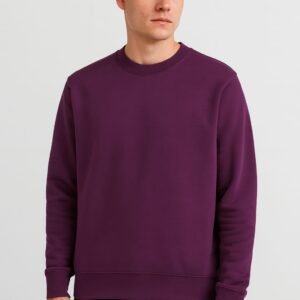 Basic Crew neck sweatshirt unisex purple