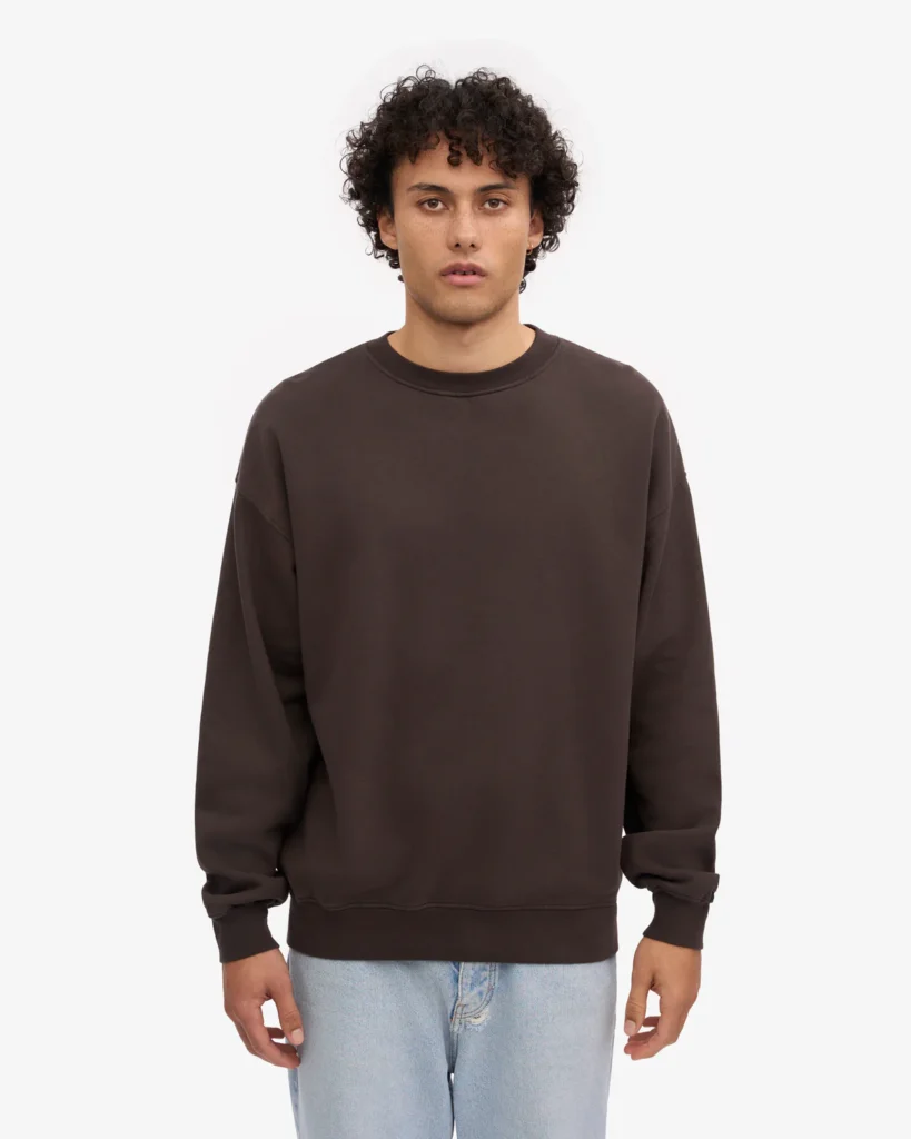 Basic Crew neck sweatshirt unisex Brown