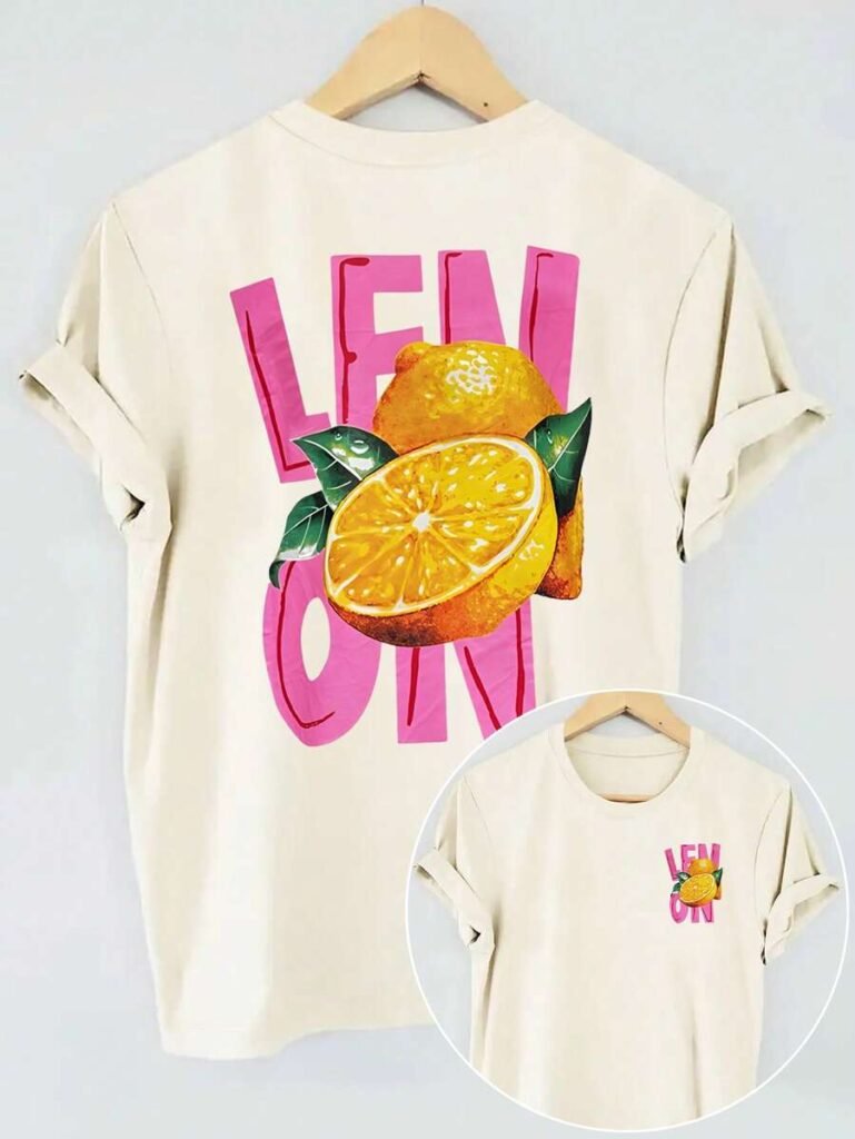 White Oversized Lemon unisex t-shirt