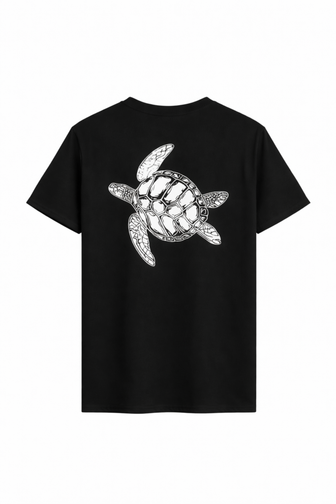 Black Oversized turtle unisex t-shirt
