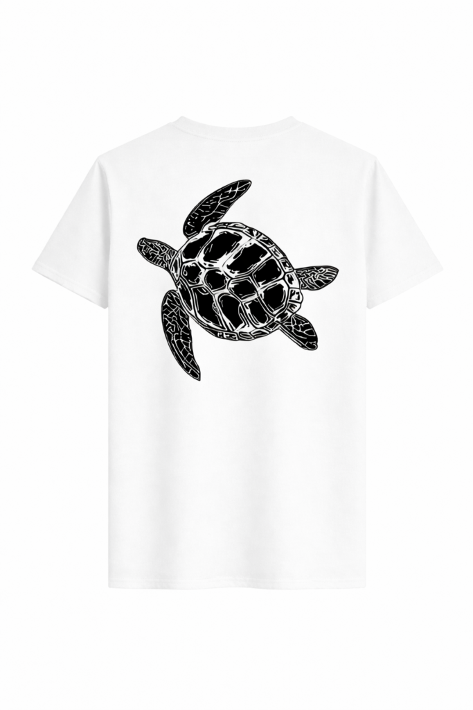 White Oversized Turtle unisex t-shirt