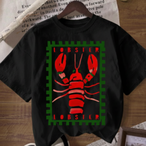 Black Oversized Lobster unisex t-shirt