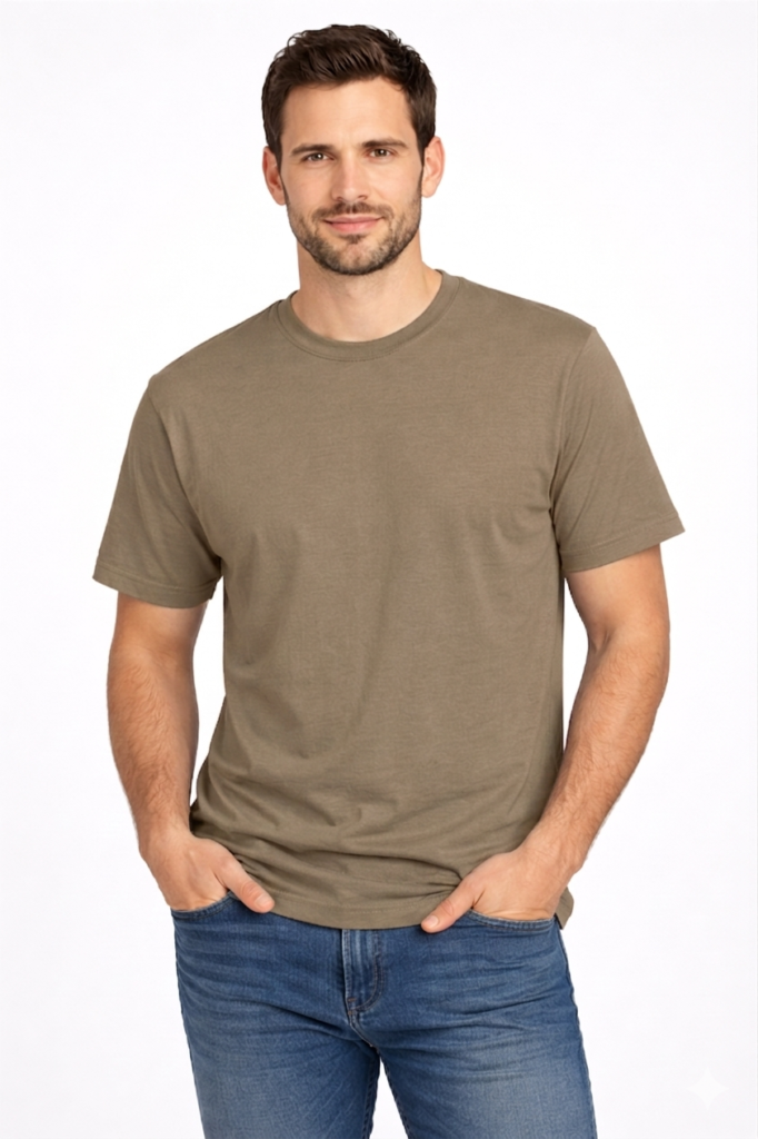 Regular Basic Light Brown T-shirt