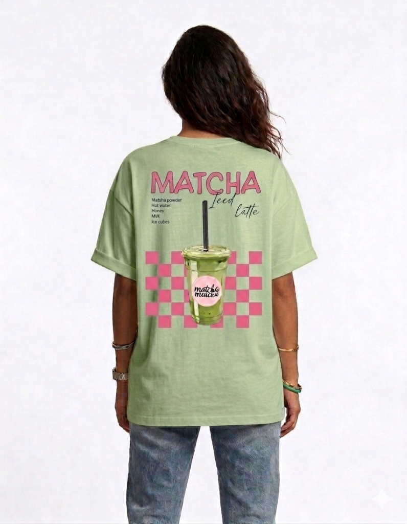 Mint Green Oversized Matcha unisex t-shirt