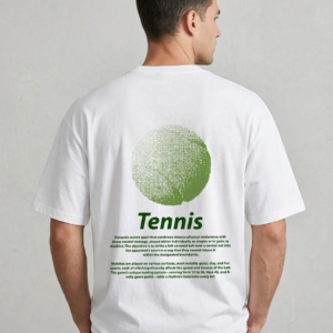 White Oversized Tennis unisex t-shirt