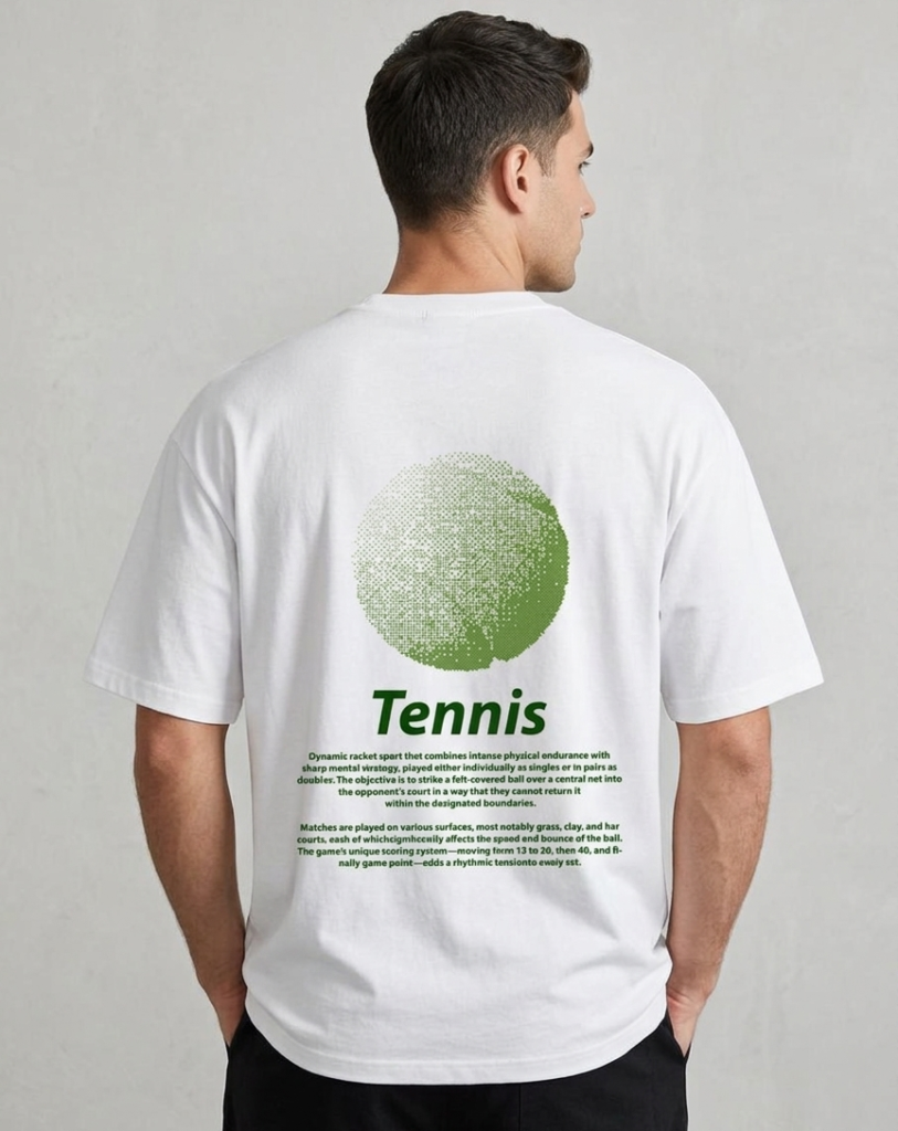 White Oversized Tennis unisex t-shirt