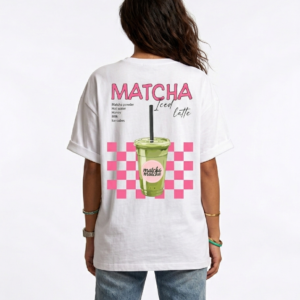 White Oversized Matcha unisex t-shirt