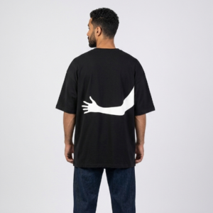 Hug Black Oversized Tshirt