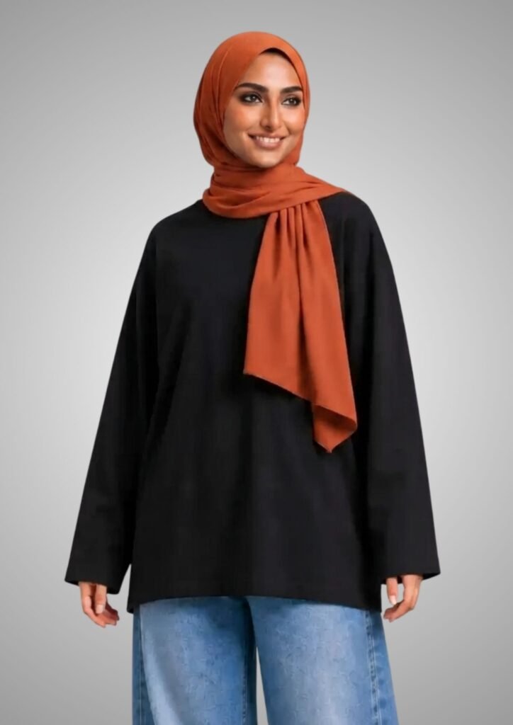 Plain Black Oversized Long sleeve