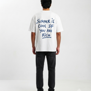 White Oversized Summer unisex t-shirt