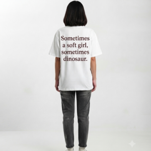 White Oversized Dinosaur unisex t-shirt