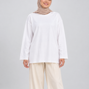 Plain White Oversized Long sleeve